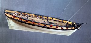 Bir korsan gemisi modeli, c.1810 (ahşap ve metal)
