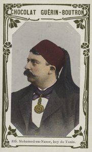Mohamed-en-Naser, bey de Tunus (renkli fotoğraf) by French School