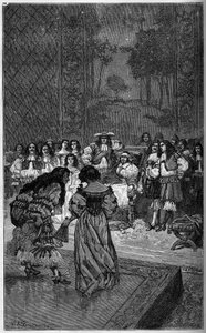 Moliere ve topluluğu, Kral Louis XIV ve Kardinal Jules Mazarin