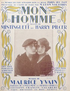 Mon Homme, Mistinguett ve Harry Pilcer tarafından bestelenen şarkının kapağı, 1920 by French School