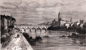 Montauban - Languedoc-Roussillon-Midi-Pyrenees - V.-A. Malt-Kahverengi. 1884 by French School