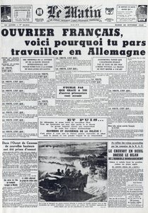 20 Ekim 1942 tarihli Sabah Gazetesi No. 21311: Sto - Zorunlu Çalışma Hizmeti - Almanya