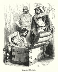 Mort de Chloderic (gravür) by French School