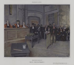 Mounet-Sully "Greve des Forgerons"ta (renkli taş) by French School
