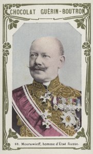 Mourawieff, Rus devlet adamı (renkli fotoğraf) by French School