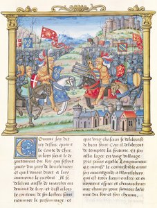 Ms.18 f.7v İyi Halk Birliği Savaşı sırasında Montlhery Savaşı, 14 Temmuz 1465, Philippe of Commines