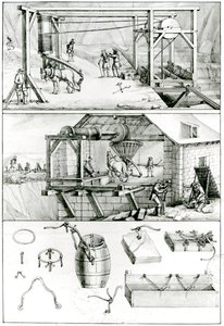 Ms 1064 fol.8 A Slate Quarry, Descriptions des Arts et Metiers