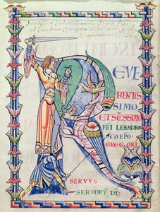 Ms 168 f.4v Papa Gregory the Great tarafından yazılan Moralia