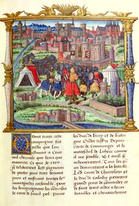 Ms 18 fol.19r Charolais Kontu ve Ordusunun Paris Kuşatması