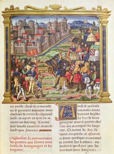 Ms 18 fol.36r Cesur Charles, Burgonya Dükü ve Liege arasında 1467-68