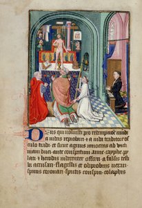 Ms 3-1954 fol.253v Bir Saatler Kitabından St. Gregory Ayini, Burgonya Dükü Phillipe Le Hardi için yapıldı by French School