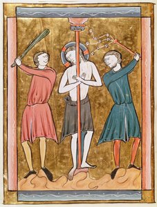 Ms 3016 fol.17v The Flagellation, Psautier a lUsage de Paris