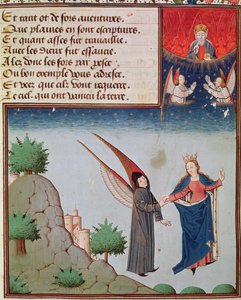 Bayan 3045 fol.94r Lady Felsefe ona verdiği kanatlarla Boethius