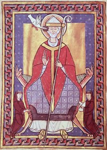Ms 315 f.1v St. Gregory, Extract de ses Oeuvres