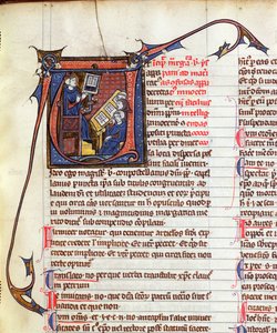 Bayan 31 Fol.278 Kanonik hukuk ustası ve öğrencileri, Quinque Libros Decretalium