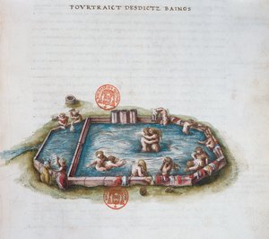 Ms 3243 The Baths of Bourbon lArchambaut, Auvergne, Generale Description du Bourbonnais