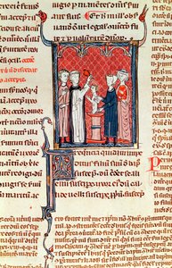 Ms 372 fol.161 Bir Vaftiz Sahnesi, Decrets de Gratien
