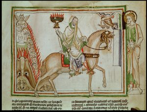 Ms 422 fol.22r Dördüncü Mühürün Açılışı: Solgun Ata Binen Ölüm by French School