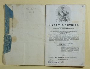 Ms 43.268.10 Livret dOuvrier