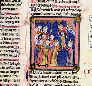 Ms 782 f.280 Fransa Kralı II. Philip (1165-1223), Chroniques de Saint-Denis