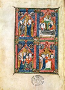 Ms 87 fol.16 Müjde, Doğuş, Magi