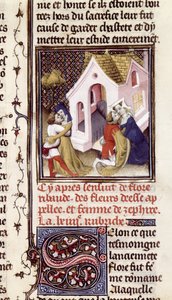 Ms Fr 598 f.97 Fahişelerle Müşteriler, from Des Claires et Nobles Femmes, Giovanni Boccaccio (1313-75) c.1403 by French School