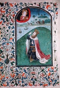 Bayan Gen 288 f.131v Vision, c.1460 (parşömen) by French School