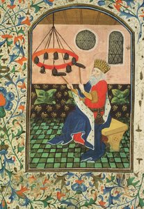 Ms Gen 288 f.183v King ve müzik, c.1460 by French School