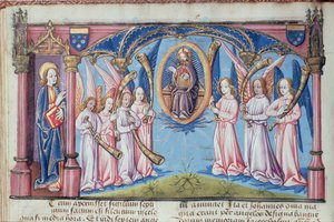 Ms Hunter 398 v.2.18 f.17v Melekler, Apocoalypsis S. Joannis