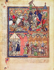 Ms M 638 f.10v Joshua, Morgan Picture Bible, c.1244-54 by French School