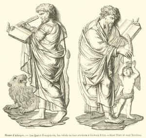 Alencon Müzesi, The Four Evangelists, Germain Pilon, Saint Mark ve Saint Matta