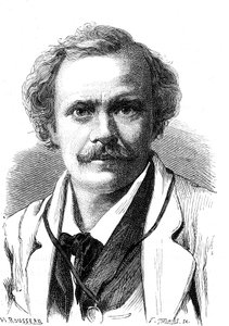 NADAR (Gaspard Felix TOURNACHON) (1820-1910), Fransız yazar, karikatürist, havacılık ve fotoğrafçı. Gravür 1867 by French School
