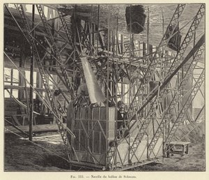 Schwarz balon sepeti (gravür) by French School