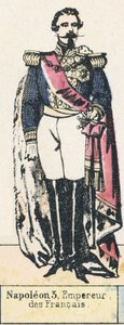 Napolyon 3, Fransız İmparatoru (renkli gravür) by French School