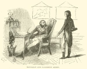 Napolyon ve Başkan Aubry (gravür) by French School