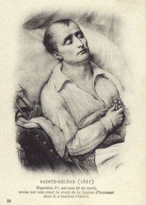 Napolyon ölüm döşeğinde by French School