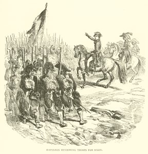 Napolyon İspanya için birlikleri gözden geçiriyor (gravür) by French School