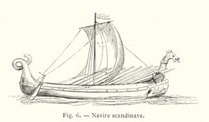 İskandinav gemisi (gravür) by French School