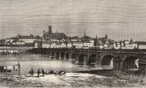 Nevers - Nievre en bölge Burgonya - V.-A. Malt-Kahverengi. 1884 by French School