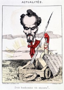 Haberler - Küçük bonhomme vit encore!. Bir mezarda duran Rochefort hakkında karikatür. by French School