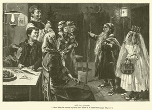 Noel En Lorraine (gravür) by French School