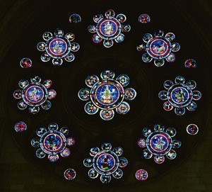 Kuzey gül penceresi by French School