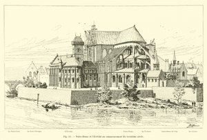 Notre-Dame ve Piskopos on üçüncü yüzyılın başında by French School