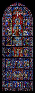 Notre Dame de la Belle Verriere; aşağıda Cana Evliliği ve İsa
