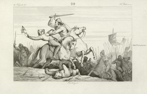 Batı Francia Kralı Odo, Vikinglerle savaşıyor by French School