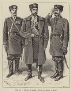 Polis memurları (gravür) by French School
