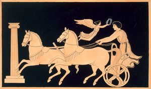 Bir defne çelengi ile taçlandırılmış Olimpiyat arabacısı, 1808-10 yayınlandı by French School