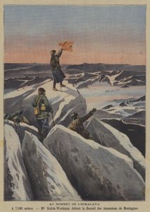 Bir Himalaya zirvesinde (renkli taş) by French School