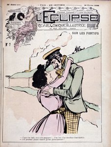 Tahkimatlarda: kötü çocuk (haydut) ve kız arkadaşı - couv. 16/02/1899 tarihli “” Tutulma”””. by French School