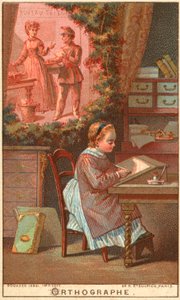 Ortografi (kromolitho) by French School